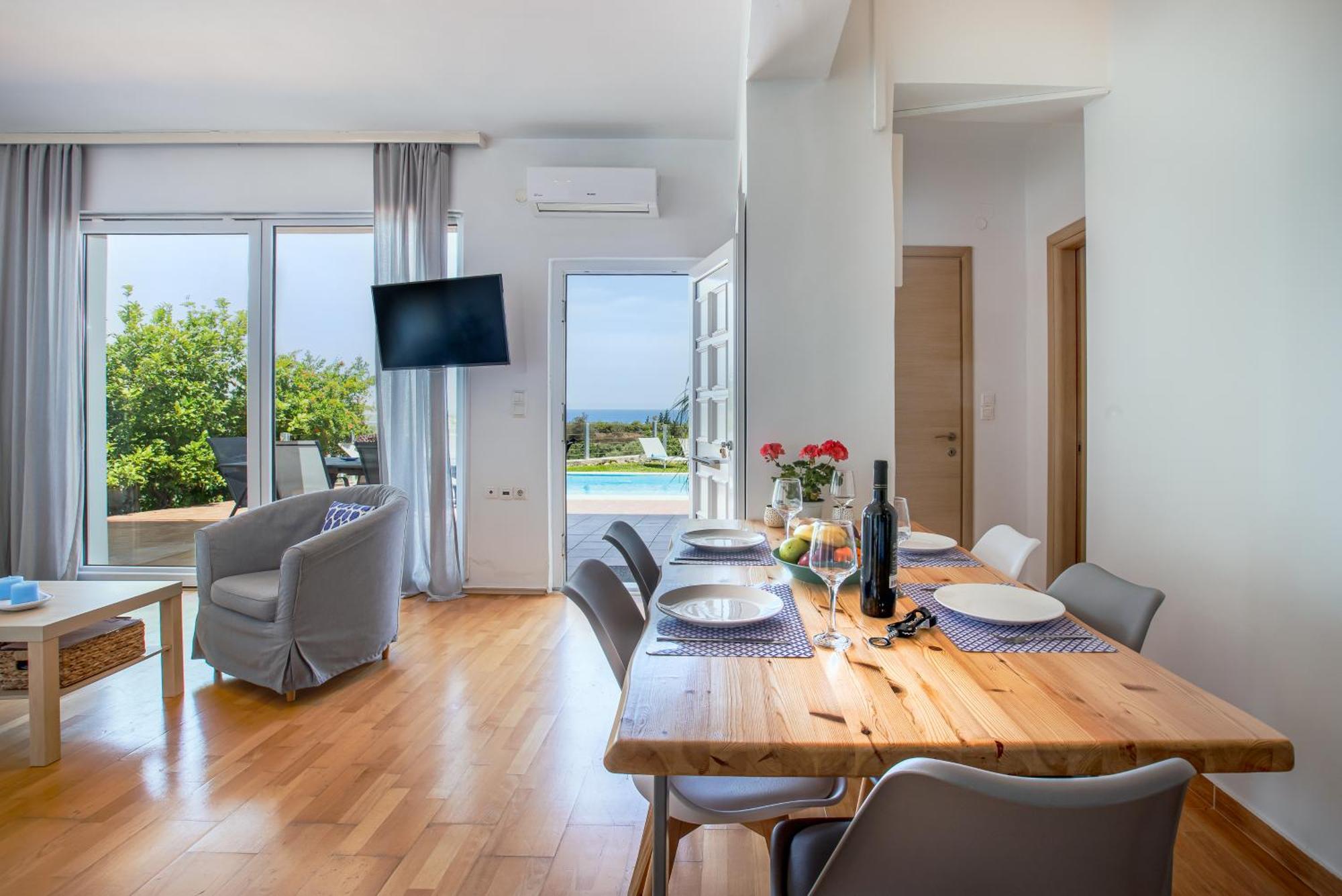 Dimitra Apartment With Private Pool And Sea View -The Ground Floor Of A Two Storey Building Даратсо Экстерьер фото